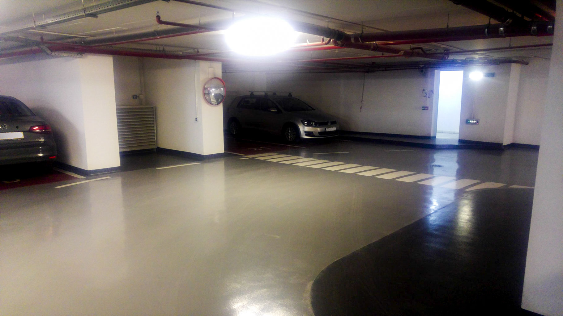 parking resin flooring system installation