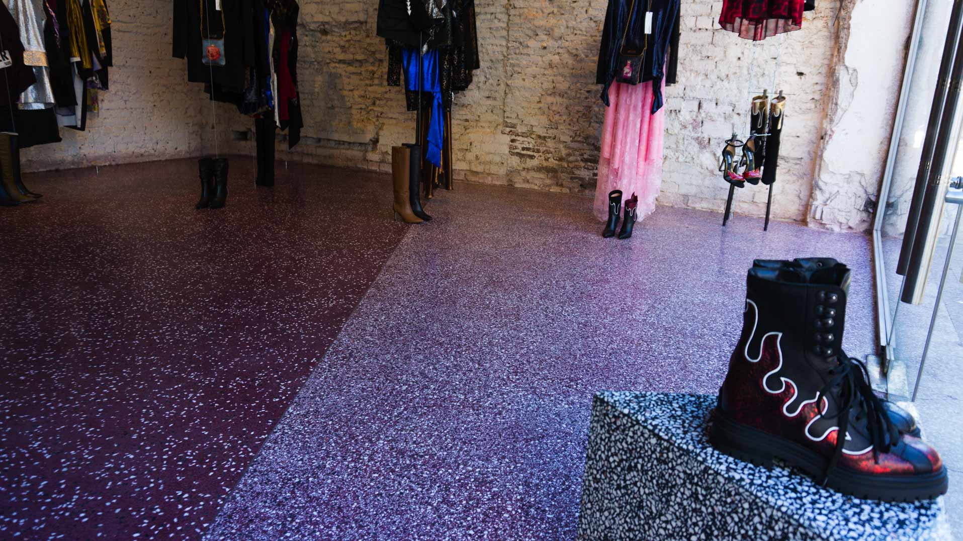 terrazzo flooring retail design