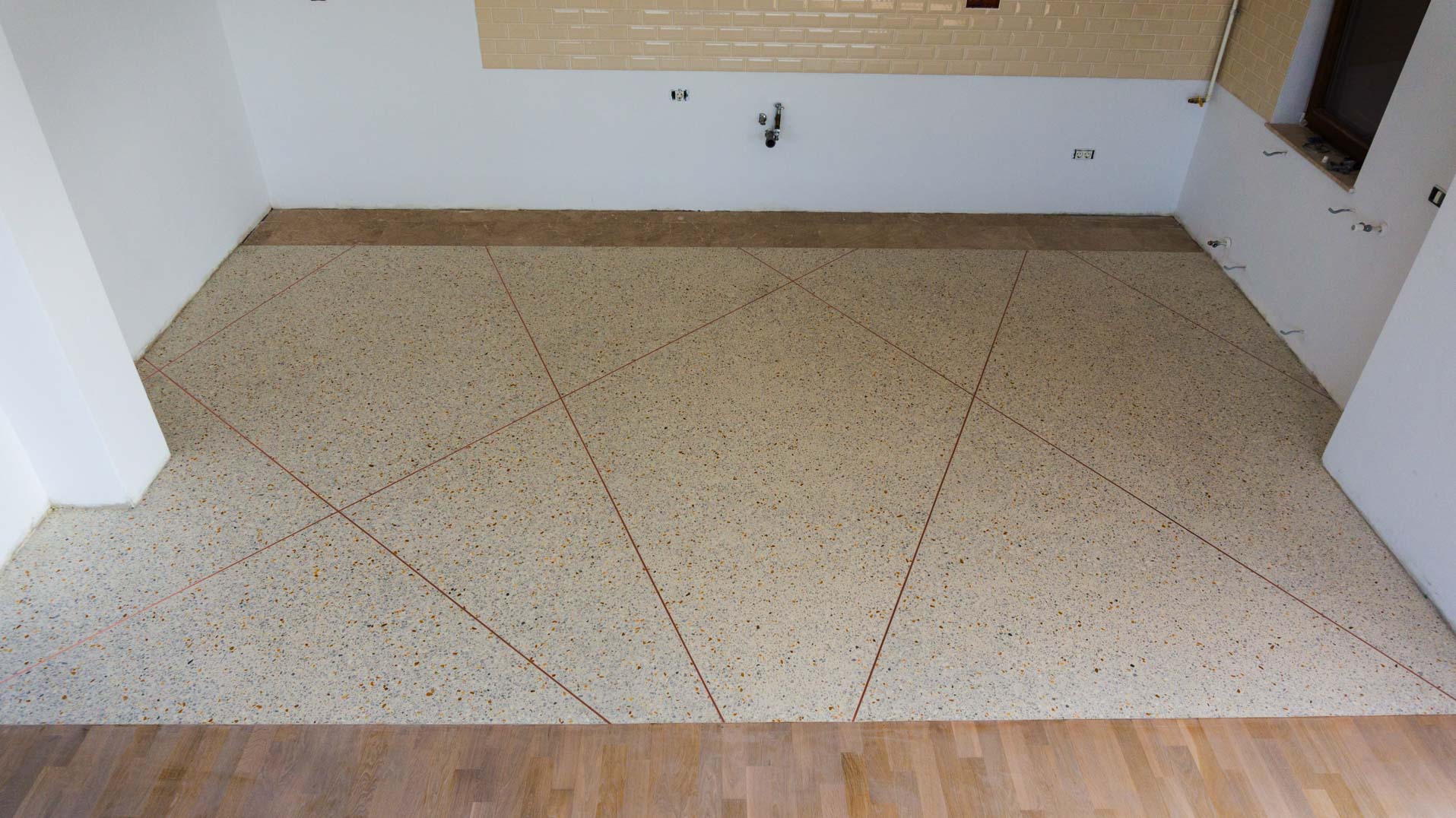 terrazzo kitchen flooring design